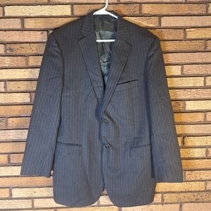 Brooks Brothers 40R Dark Gray Pinstripe Suit Jacket